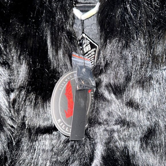 Killstar Womens Faux Fur Coat Jacket 4XL 4X Nightmare Nemesis Cropped Black NWT - Picture 11 of 11